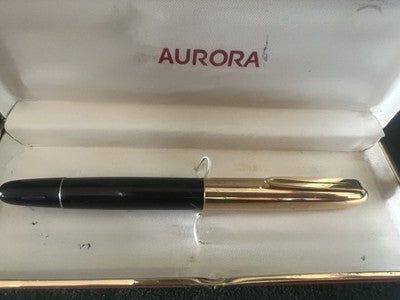 AURORA Füllfederhalter, 88 Karat, Adler-Goldplattierung, Federstärke EF, Vintage, 2072599 