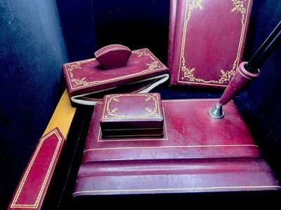 Basis Stift Füllfederhalter Kugel Set Schreibtisch Tür Stil Cartier Leder 