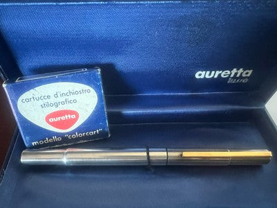 Auretta Füllfederhalter von Aurora Luxury mit Patronen, Vintage 1970 