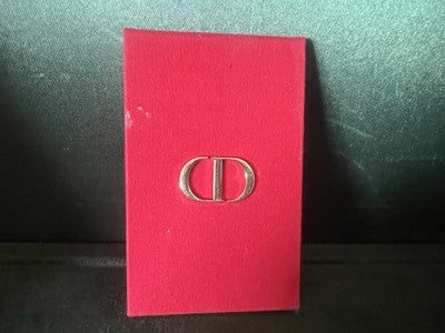 DIOR Mirror Handbag Red Fabric With Golden Metal Monogram