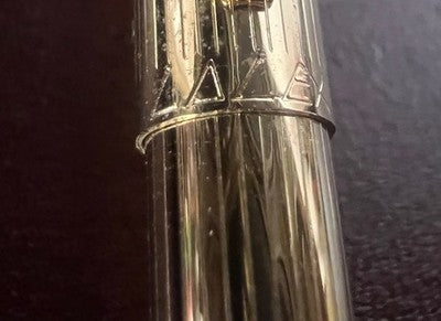 Lalex Set Stylo-Plume Sphère Or + Porte-Clé 500 Lire Avec Trousse Vintage