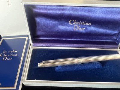 🔴 DIOR Füllfederhalter, 925er Silber, Montblanc Goldfeder, M 31312 CD, NOS 