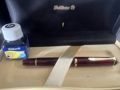 Pelikan Pen Fountain Pen M200 Demonstrator Clear Bordeaux Pen F