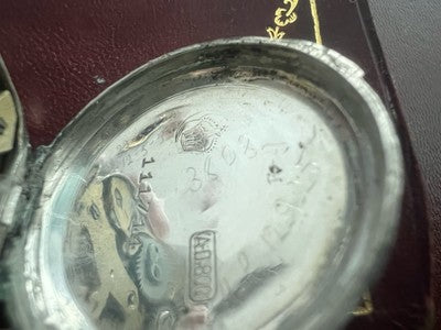 Montre Poche Argent 800 Femme Levier-Dos De Examen Pièces Vintage 13 