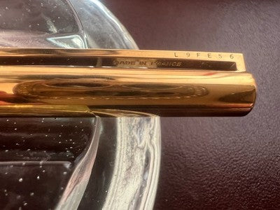 Stylo À Bille ARGENT MASSIF 925 Écrit Avec Garantie Étui