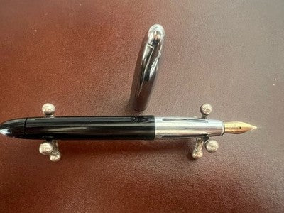 🔴 LINCOLN penna stilografica pistone pennino ORO 14k M scrive vintage 1960