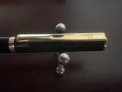 🔴 RONSON penna stilografica lacca nera pennino M scatola garaniza vintage