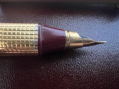 🔴 CARTIER penna stilografica Vendome Trinity placcata oro pennino F cartucce