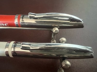 Pelikan Pens Sphere Lacquer Jazz White Orange Pubblicitaria Chrome Vintage