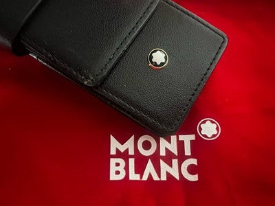 🔴 MONTBLANC custodia penna stilografica e sfera Meisterstuck pelle 2-3 posti