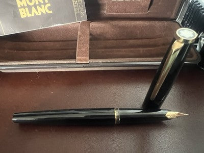 🔴 MONTBLANC 221 stilografica pistone pennino oro 14K garanzia vintage '60 NOS