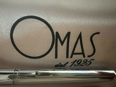 OMAS Chrome Metal Ballpoint Pen Vintage 1970s Italy