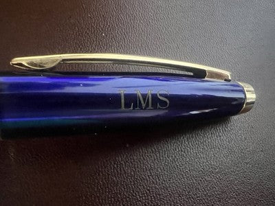 Montefiore Stylo-Plume in Bille Roller Blue mit goldener Oberfläche in Capuche Snap 