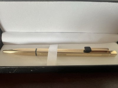 Pelikan Stift Kugel Stratos Laminiert Gold Button Druckknopf Vintage