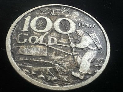 🔴 MEDAGLIA COMMEMORATIVA APOLLO MOON EARTH 100 GOLD TEMPO VINTAGE