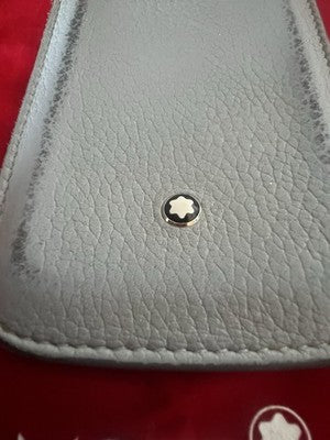 🔴 MONTBLANC Meisterstück iPhone 5 5s SE rigid original gray leather cover