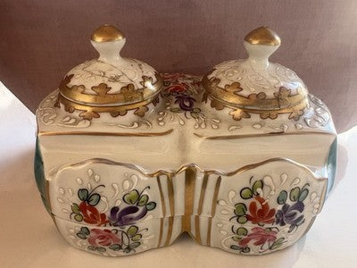 Limoges Tintenfass, Porzellan-Eiskübel | Edelstahl-Handservice, Vintage, Ende des 19. Jahrhunderts 