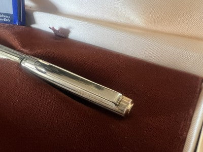 Lalex Stylo-Plume Stylo à Plume Corps Plaqué Or Italienne Écrit Cartouches Cru