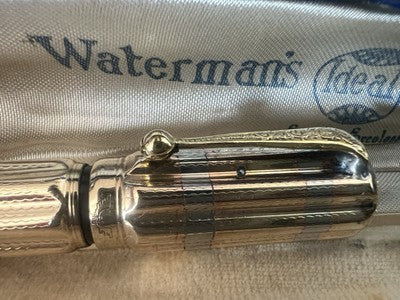 🔴 WATERMAN'S penna stilografica retrattile pennino ORO funziona vintage B