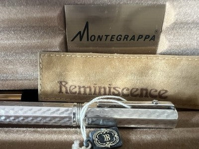 Red Montegrappa Fountain Pen Reminiscence Silver 925 Diamond Limited Edition
