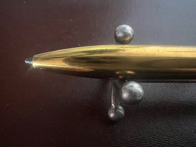 🔴 NORMAN G penna sfera metallo massiccio a scatto rara USA vintage