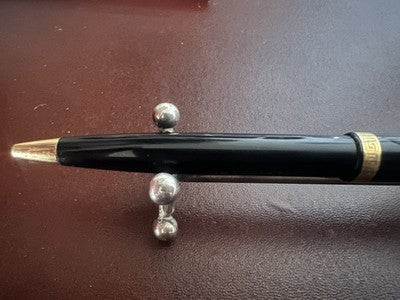 Stylo À Bille OMAS Extra Noir Avec Grec Stemma Aigle Écrit Vintage