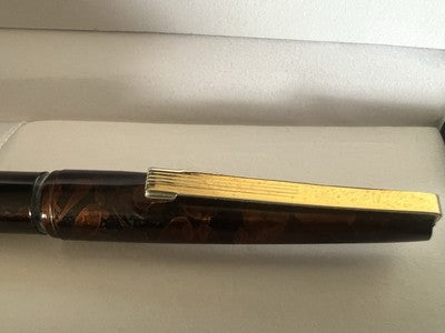 🔴 Penna stilografica marmorizzata a cartucce M pennino F scrive vintage '70