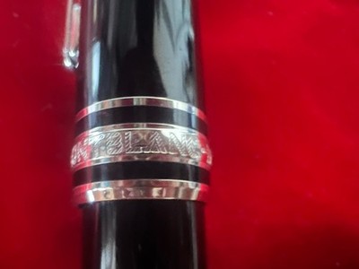 🔴 MONTBLANC penna sfera Meisterstück platinum PIX scrive con astuccio perfetta