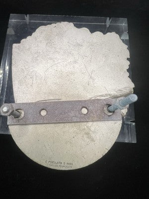 Badge Voiture Métal ADAC Pfalz 1987 De Métal Et Vernis Relief Vintage