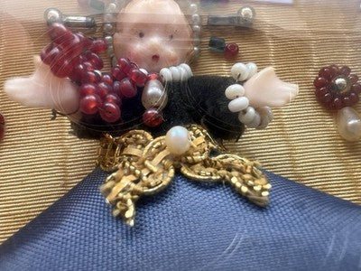 Ex Sharp Child Jesus' Of Wax With Clothing Buttons Hand Vintage Original 1800