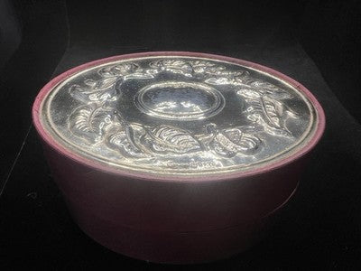 🔴 Scatola box orologio ARGENTO 925 gioiello astuccio cofanetto seta rigida