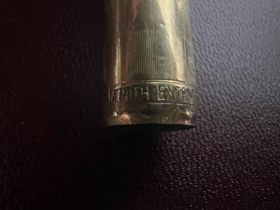 🔴 ZENITH penna stilografica CAPPUCCIO A SCATTO placcato oro vintage B