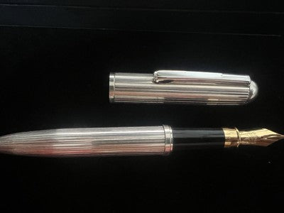 🔴 LECCE PEN penna stilografica ARGENTO 925 MASSICCIO iridium M forte peso