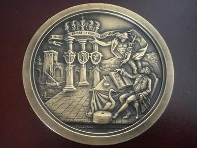 🔴 Große Vintage-Bronze-Medaille Cabral Antunes Ponte de Lima 