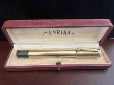 Enrika Pen Fountain Pen Reentrant Pen Gold Works Vintage