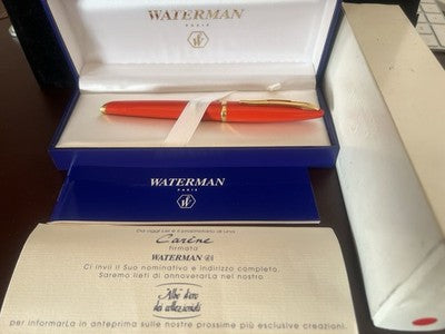 Waterman Stylo-Plume Stylo à Plume Carene Laque Corail Orange Or 18 KT F