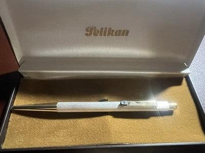 🔴 PELIKAN penna sfera Stratos cromata satinata pulsante a scatto vintage