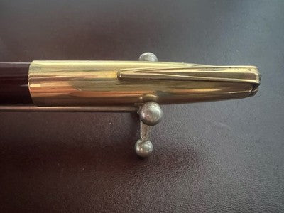 Pen Fountain Pen Bordeaux Mechanism A Piston F Marking Vintage 1950
