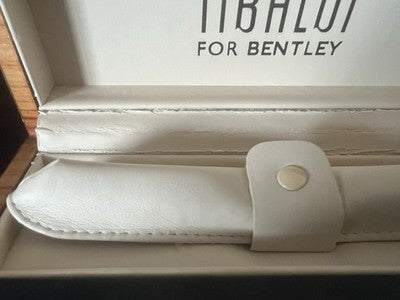 Tibaldi Box Pen Bentley Skin Blue Wood Briar Pen Holder B