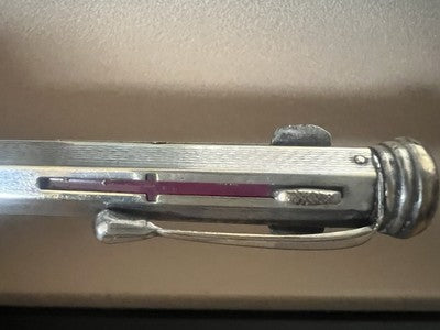 🔴 Matita meccanica PORTAMINE 4 COLORI cesellato guillocchè pulsanti vintage