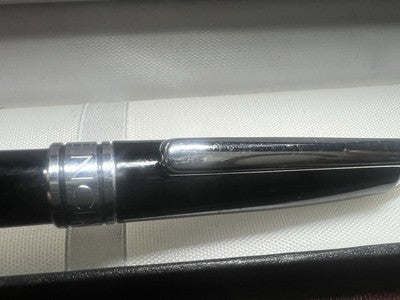 BALENCIAGA Black Lace Pen With Cromados Perfiles Presión Mechanism 