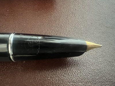 🔴 AURORA penna stilografica Duo Cart pennino ORO cappuccio cromato vintage