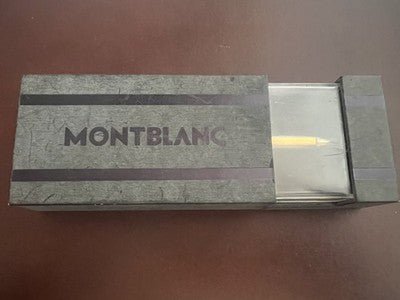 🔴 MONTBLANC penna sfera Noblesse cromata finiture dorate scrive vintage