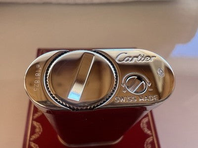 🔴 CARTIER accendino CA120116 finitura platino libretti garanzia e scatola NOS