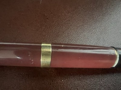 🔴 Penna stilografica scrivania a pulsante + penna a sfera stilofori vintage