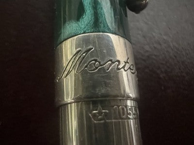 🔴 MONTEGRAPPA matita portamine argento 925 lacca verde mini vintage rara