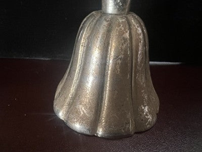 TIMBRE Campanilla Campana De Metal Macizo Con Mango Decorado Vintage 
