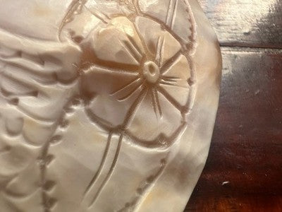 Cameo Big On Shell Natural Profile Women Floral 6×7,8 Italy
