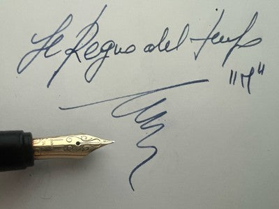 🔴 DUNHILL penna stilografica lacca nera placcata pennino ORO 14 KT Gemline M