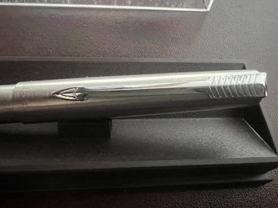 🔴 PARKER penna sfera cromata UL a scatto scrive con astuccio